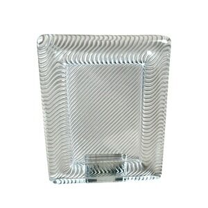 Mikasa Etched Crystal Glass Picture Frame, Clear Ribbed Home Decor Wedding Photo